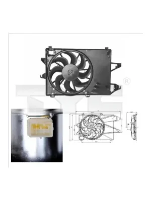 Větrák, chlazení motoru TYC 810-0001 Expresní Doručení