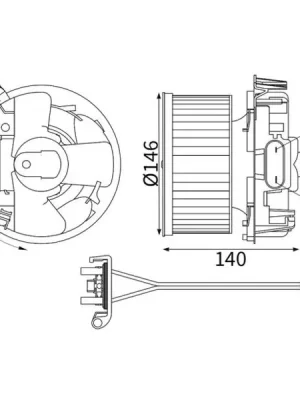 Cenová Bomba vnitřní ventilátor MAHLE AB 445 000S