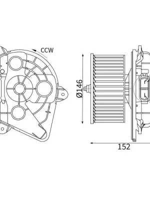 Cenová Bomba vnitřní ventilátor MAHLE AB 446 000S